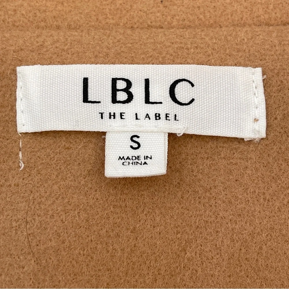 LBLC The Label Women's Camel Color Oversized Coat Size Small